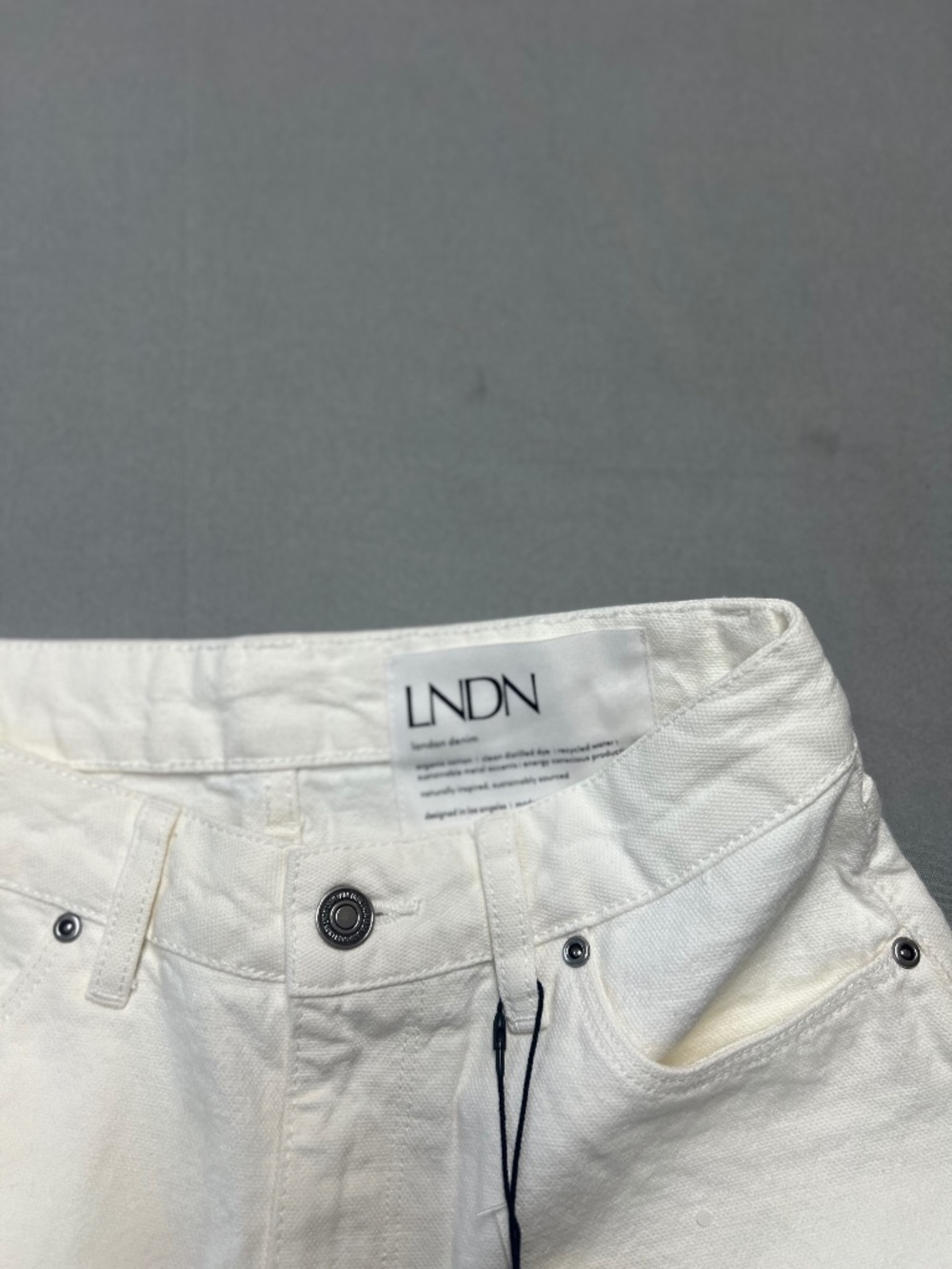 London denim white shorts